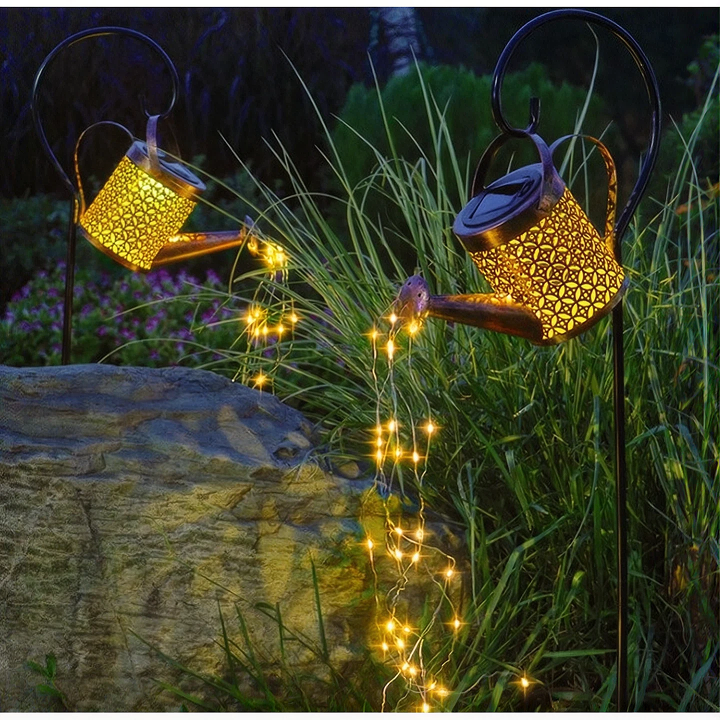 Lampa Solara Decorativa Tip Stropitoare | LED | Efect Cascada de Lumina | Incarcare Solara | Pentru Gradina, Curte si Terasa