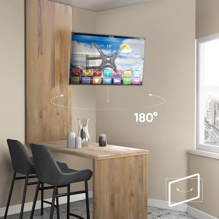 Suport tv ajustabil cu brat cu diagonala reglabil 14-55'', AT PERFORMANCE®, pentru tv LCD, LED plate sau curbate, 117