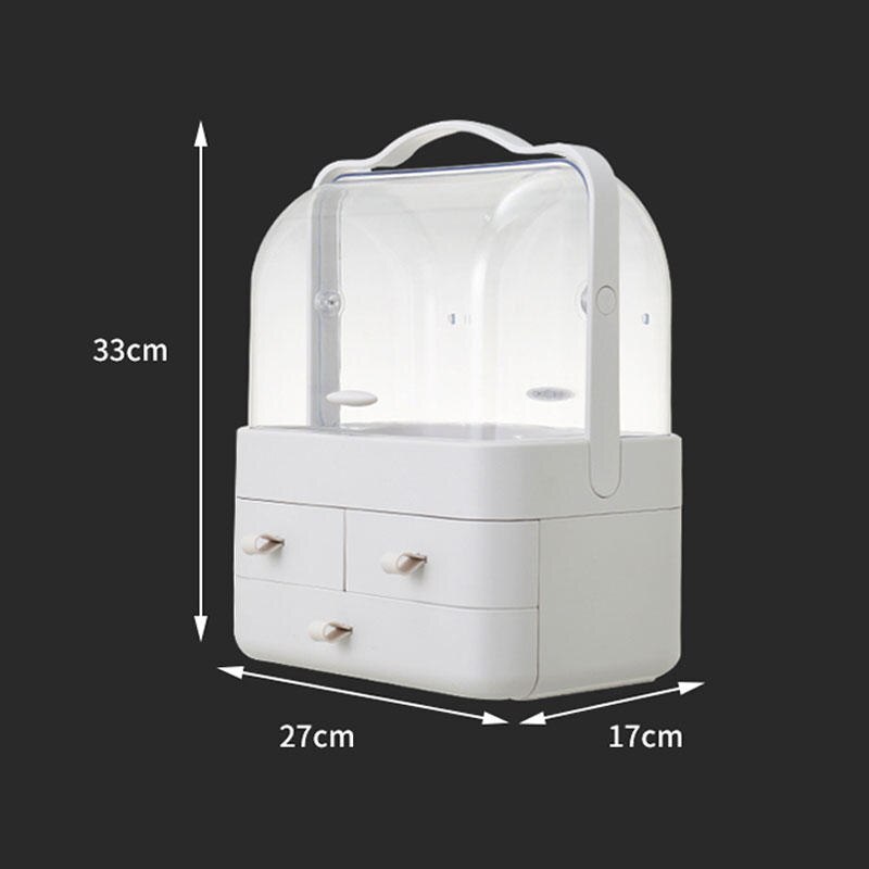 Organizator Produse Cosmetice, Portabil, Rezistent la Apa, 4 Compartimente de Depozitare, 33x27x17 cm