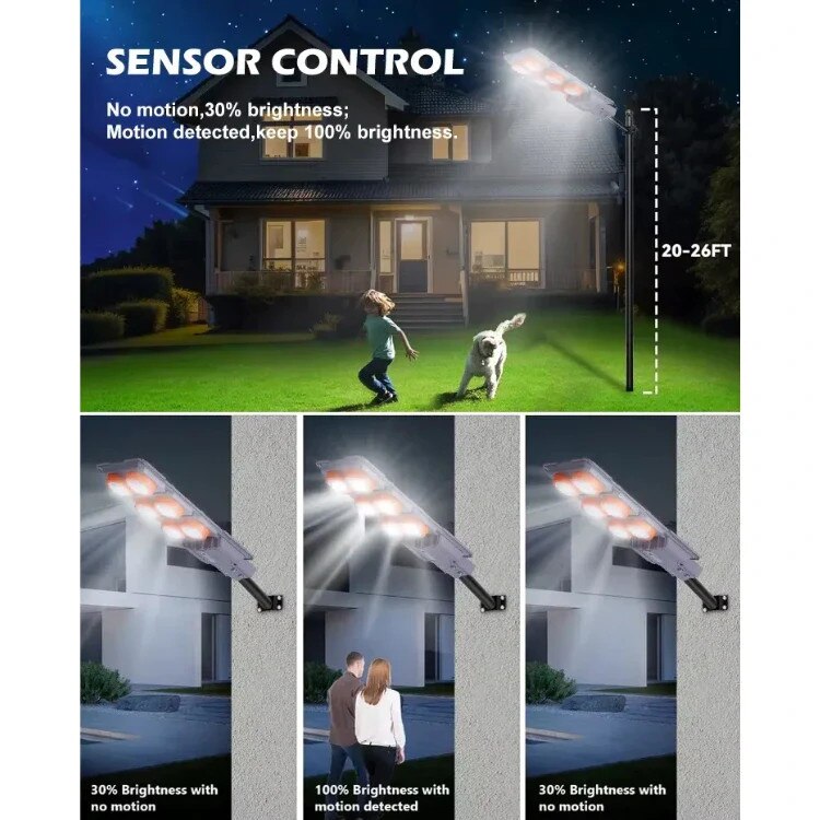 Proiector Solar LED Exterior 400W Promagg® – Senzor de Miscare, Control Automat, IP65 Impermeabil
