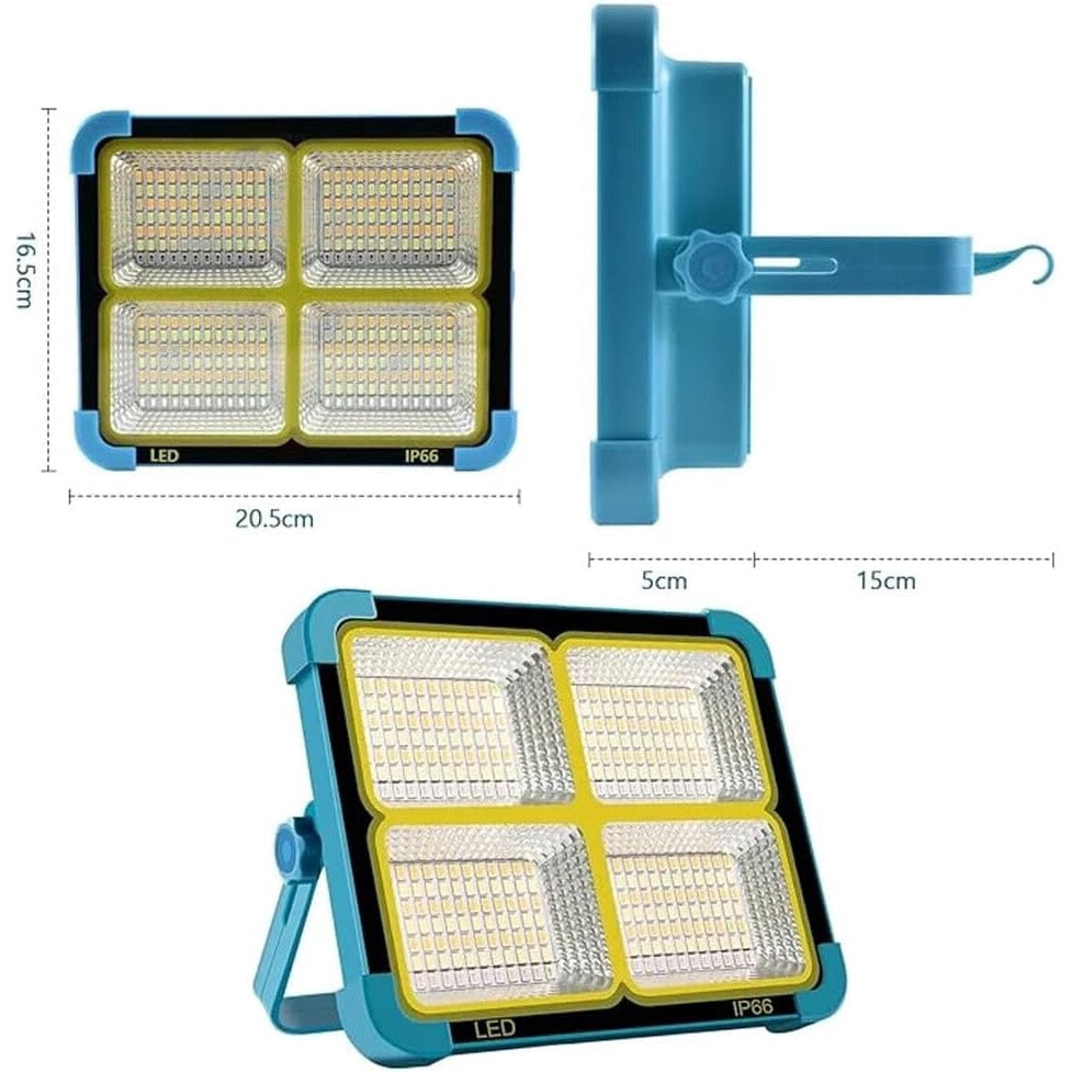 Lampa solara portabila camping si pescuit 288 LED 100W multiple moduri de Lumina functie Power Bank