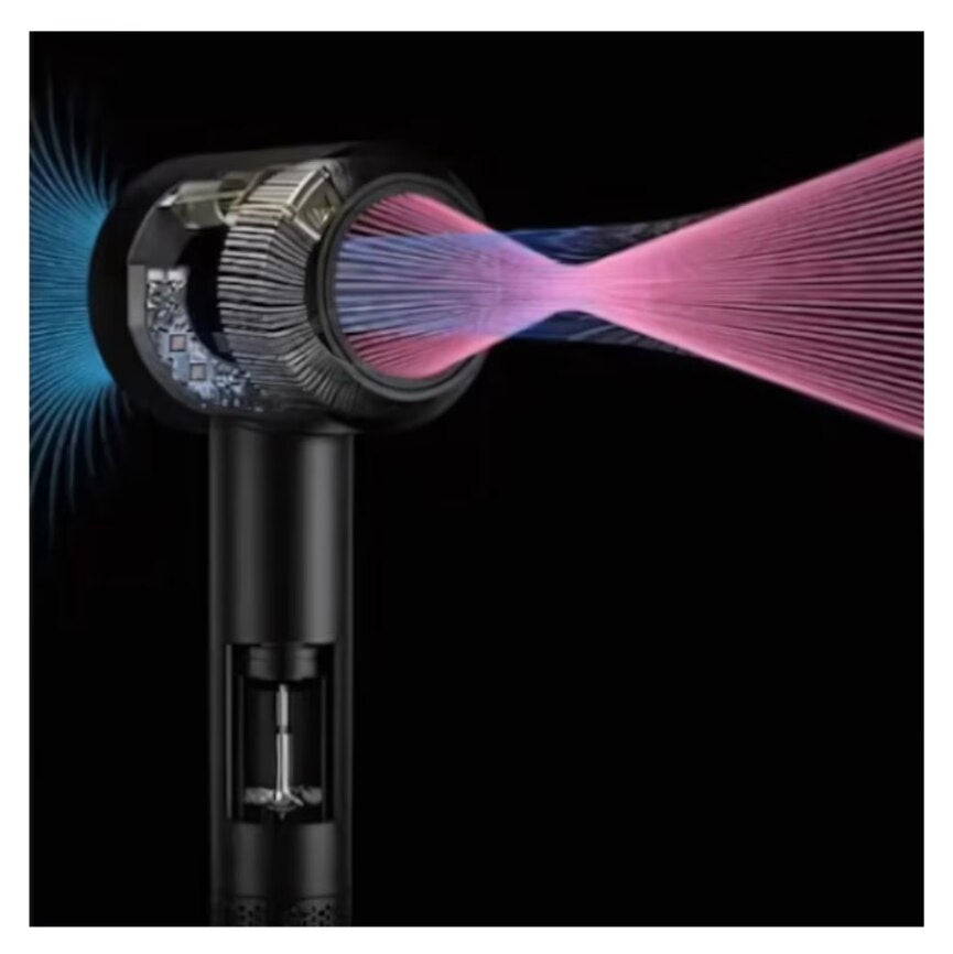 Uscator de Par Ultrasonic, Leafless Hair Drier, 3 Trepte de Viteza Aer Cald/Rece, Difuzor de Aer, Putere 1600W, Anti-Frizz