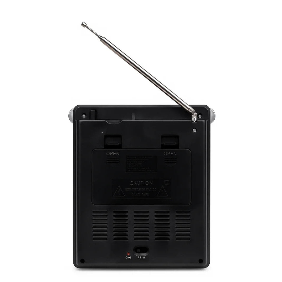 Radio Portabil AM/FM/SW cu MP3, USB, SD, Lanterna si AUX-IN - Rosu