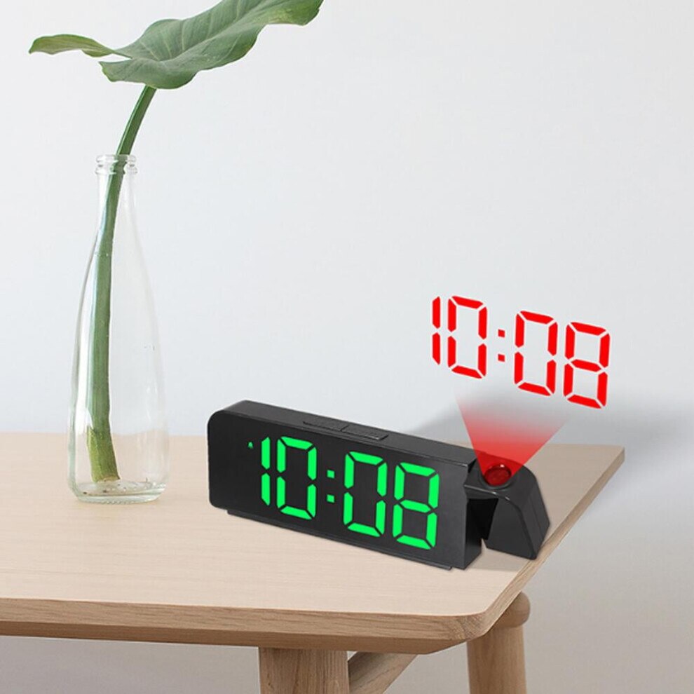 Ceas desteptator cu proiectie, negru, 19.6x3x6.5cm, multicolor