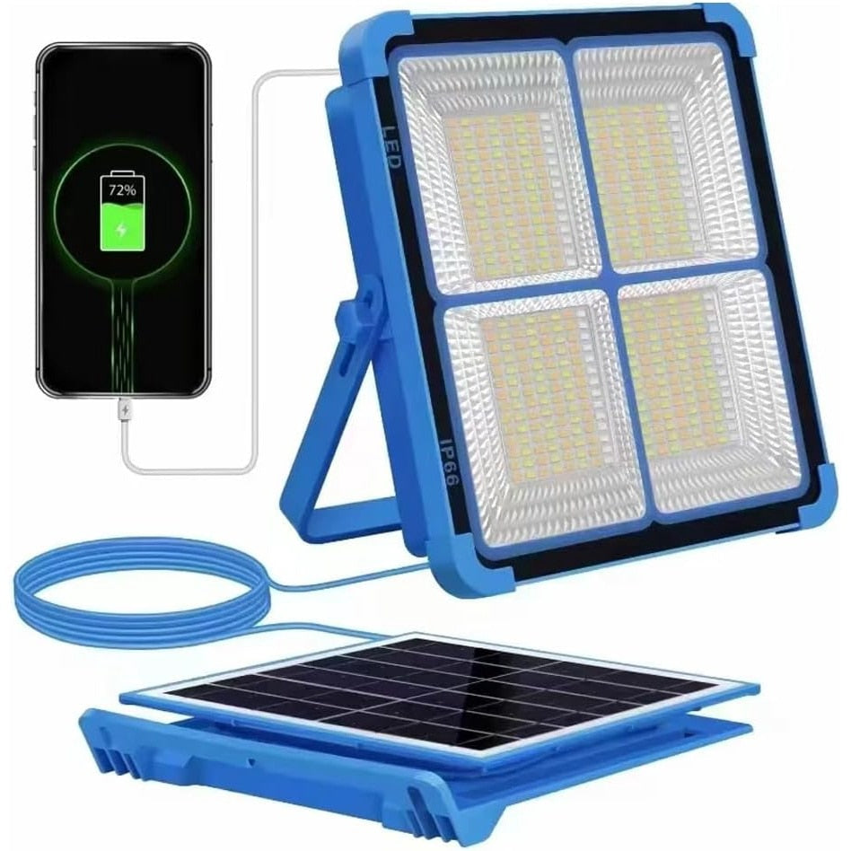 Lampa solara portabila camping si pescuit 288 LED 100W multiple moduri de Lumina functie Power Bank