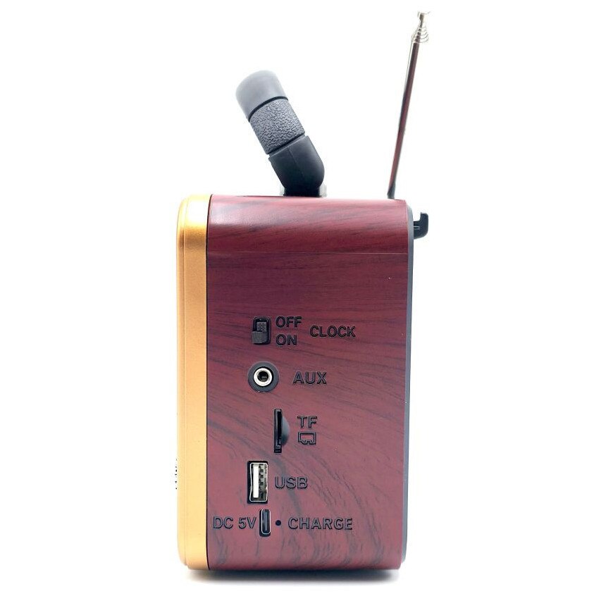 Radio Retro Portabil, NS - 8898 BT, Baterie Incorporata, Bluetooth, USB, SD Card, FM/AM/SW, ,,,maro deschis
