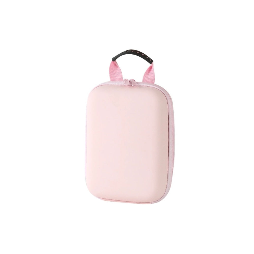Geanta pentru Cosmetice cu Oglinda LED, Portabila, Calatorii, Material Premium, Roz