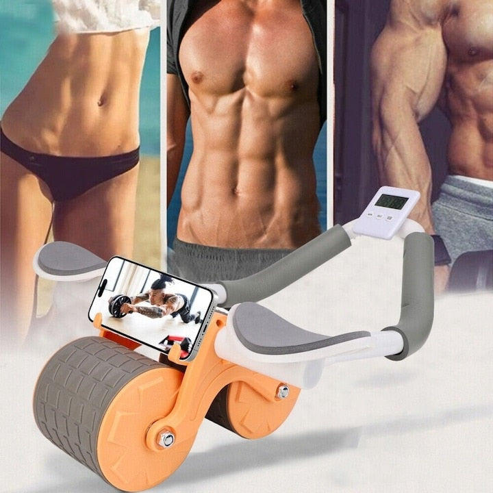 Aparat Fitness Multifunctional Pentru Abdomen, Rola Abdominala Cu Suport Pentru Coate, Anti-Alunecare, Cu Timer Detasabil, Suport Pentru Telefon, Suport Pentru Sprijinirea Bratelor, EMATTERIO