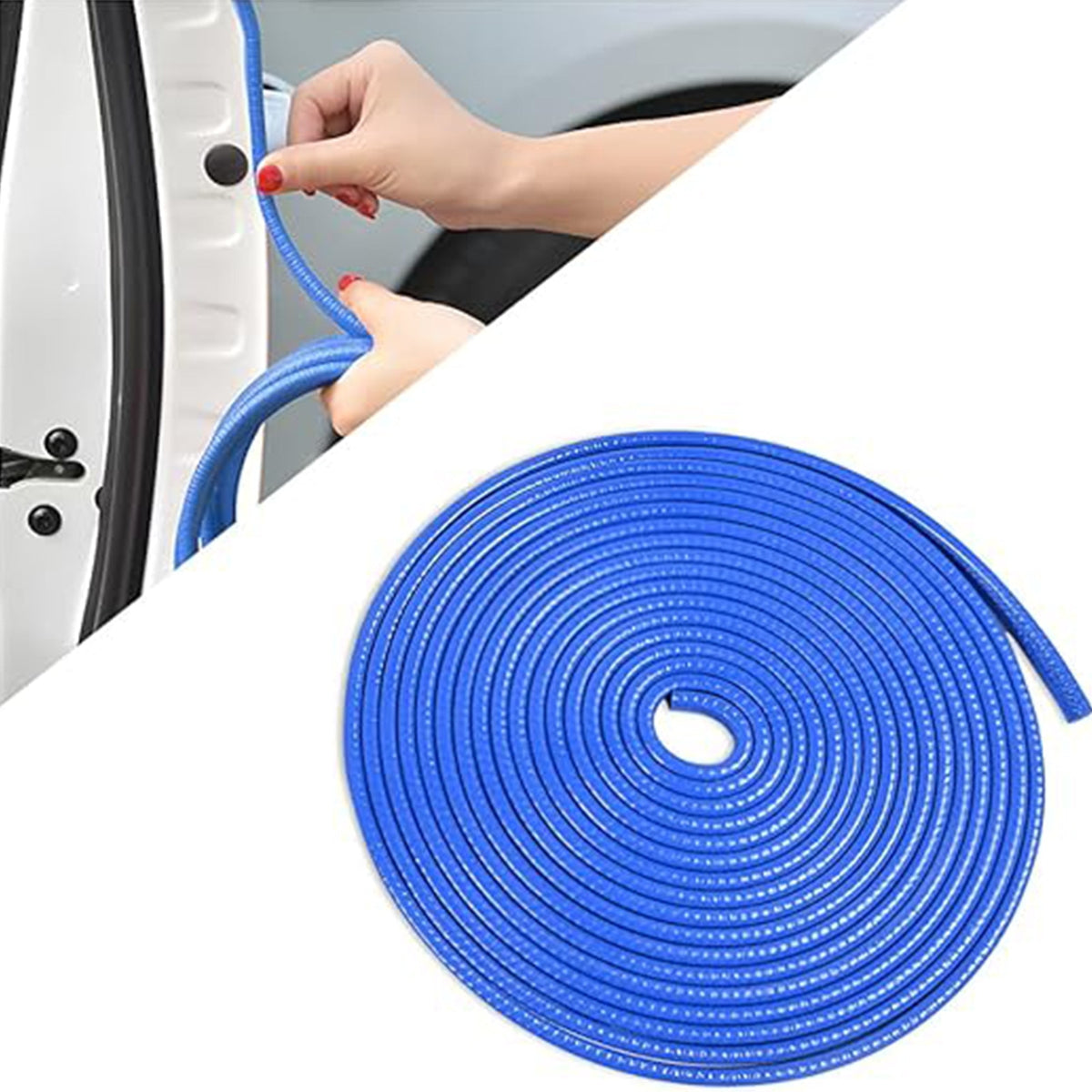 Banda de protectie auto pentru usi AYSTOAYS®, Banda protectie margini cauciuc auto, lungime 5m, pentru Portiera, Portbagaj, Capota, Izolare Fonica, Praf, Murdarie, rezistent la uzura, Rosu