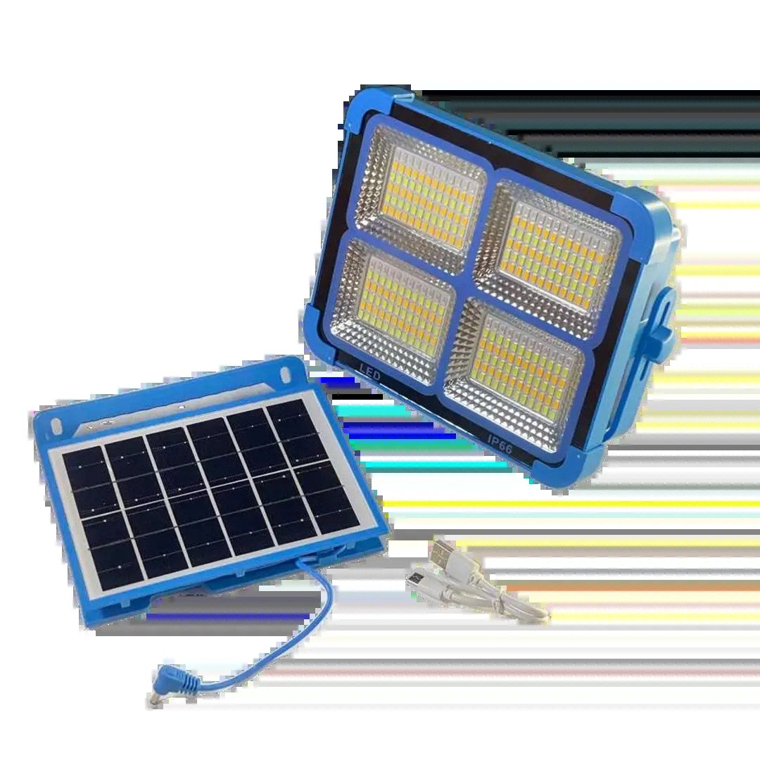 Lampa solara portabila camping si pescuit 288 LED 100W multiple moduri de Lumina functie Power Bank