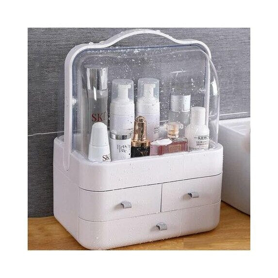 Organizator Produse Cosmetice, Portabil, Rezistent la Apa, 4 Compartimente de Depozitare, 33x27x17 cm