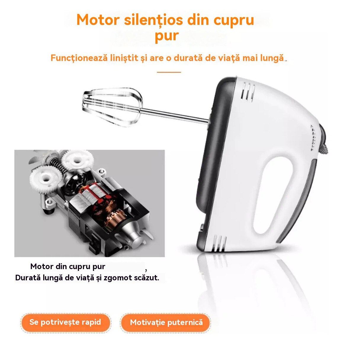 Mixer electric de mana putere de 260W cu 7 viteze