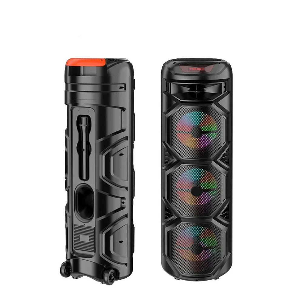 At Performance Vezi toate produsele Boxă Portabilă AT Performance ZQS8301, 3×8”, Bluetooth 5.0, Lumini LED, Microfon Wireless