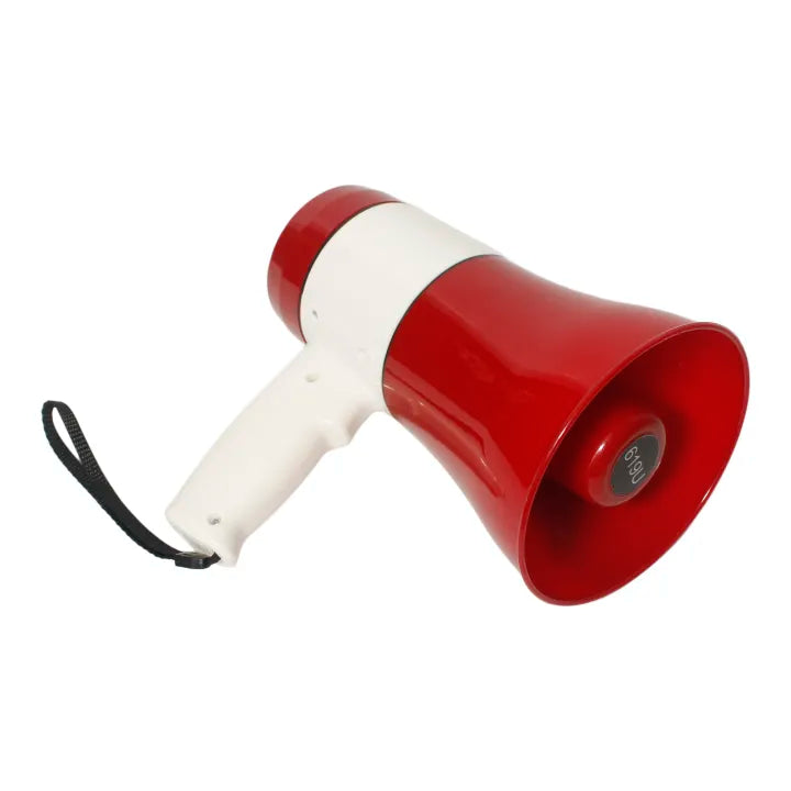 Portavoce cu acumulator, putere 30W, functie de redare inregistrare, buton On/OFF, control volum, citire card memorie, USB, rosu/alb