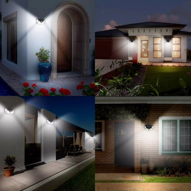 Set 6 Lampi solare 100 LED, cu senzor de miscare Aden
