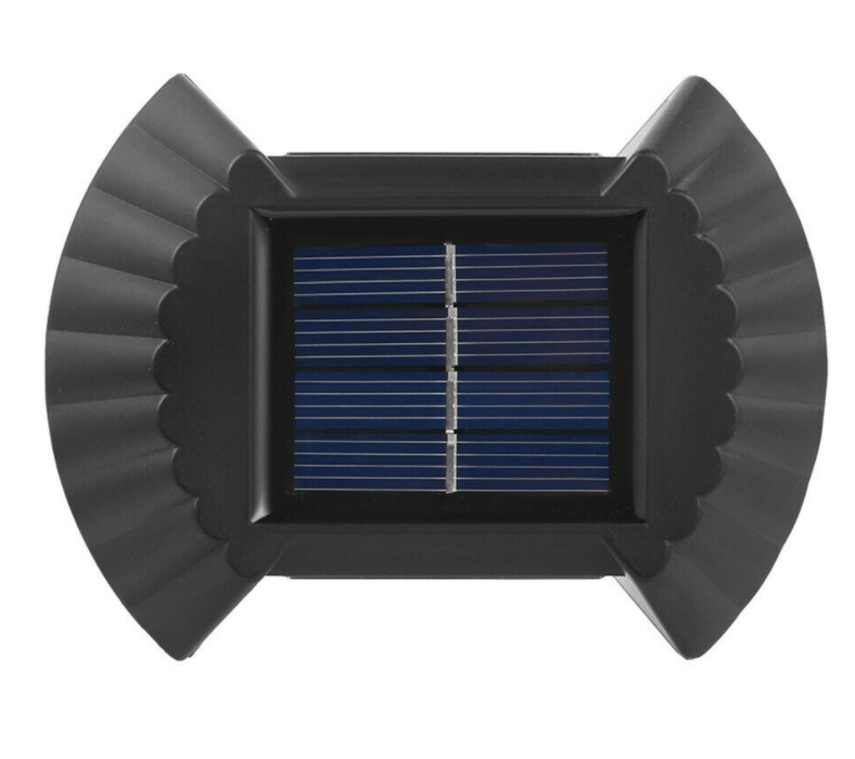 Set 4 lampi solare de perete cu lumina bidirectionala, 2 Led