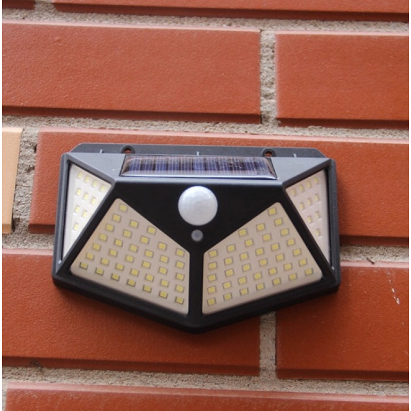 Set 8 Lampi ULTRA 100 LED Solare cu senzor de miscare si lumina 3 moduri ILUMINARE