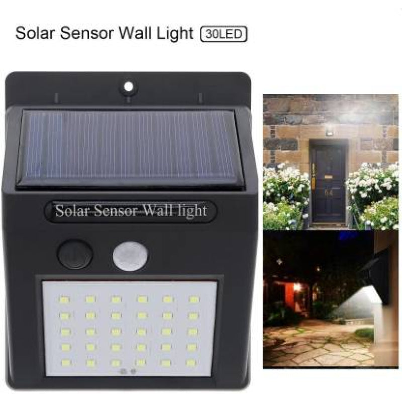 Set 5 Lampi Solare BRIGHT 30 LED cu Senzor de Miscare si Lumina 1 Mod ILUMINARE