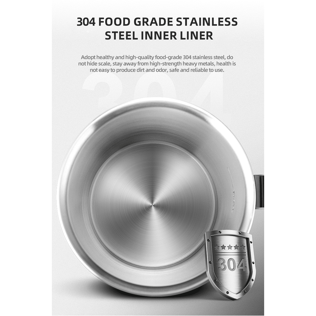 Fierbător Electric HALEY HY-8977, 2.5L, 1500W, Inox, Oprire Automată, Bază 360°