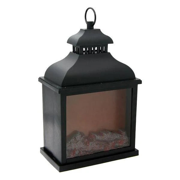 Felinar decorativ, model semineu, 25x15x39 cm, negru