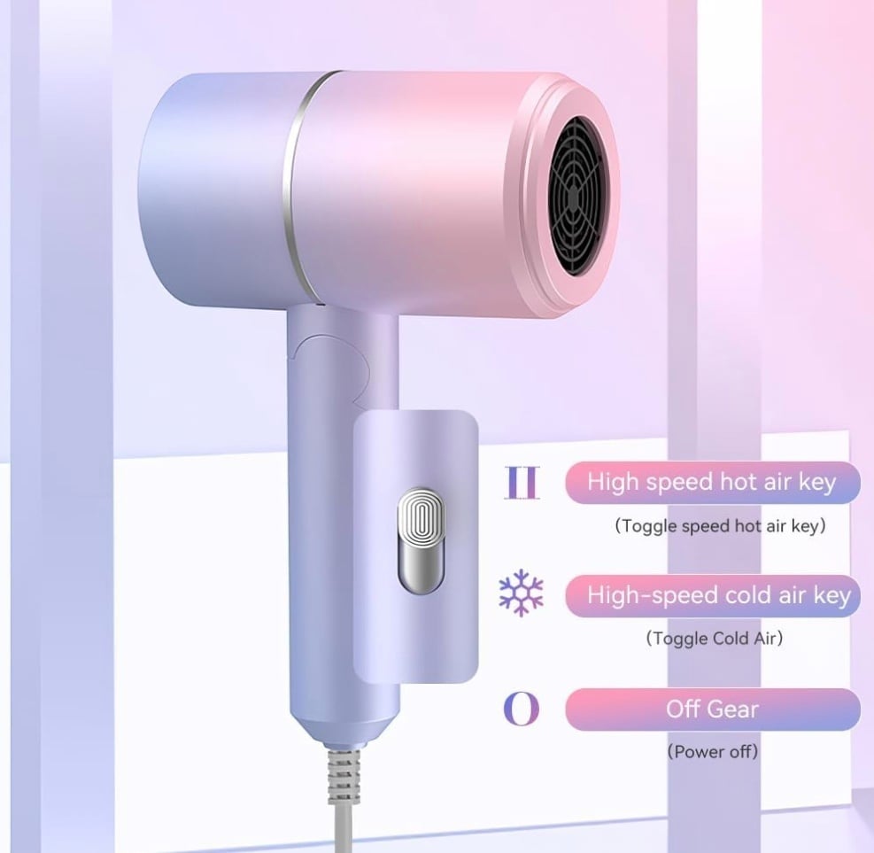 Uscator de Par Profesional Pliabil – Design Gradient Modern 1400W