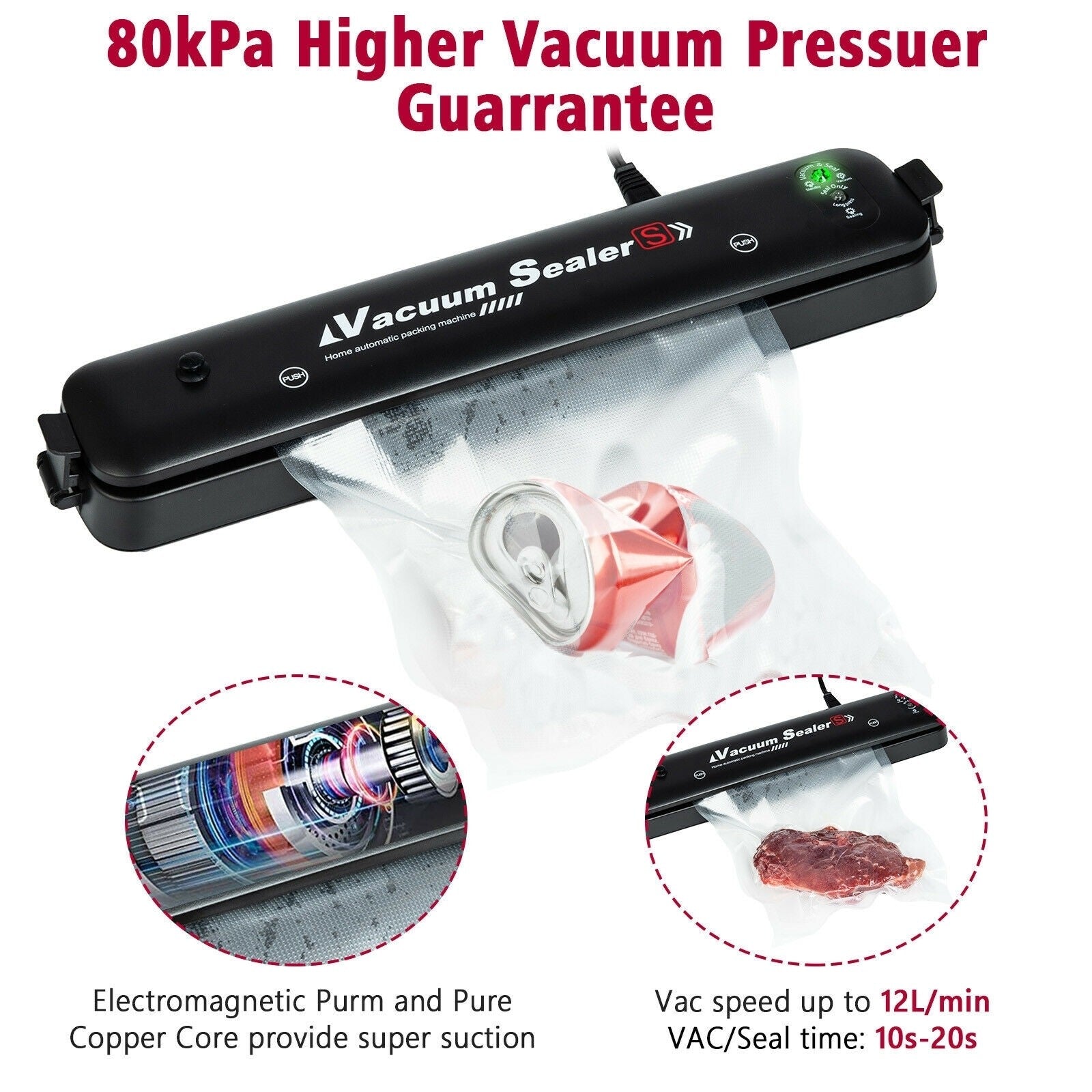 Aparat de sigilat si vidat, 220V, 90W